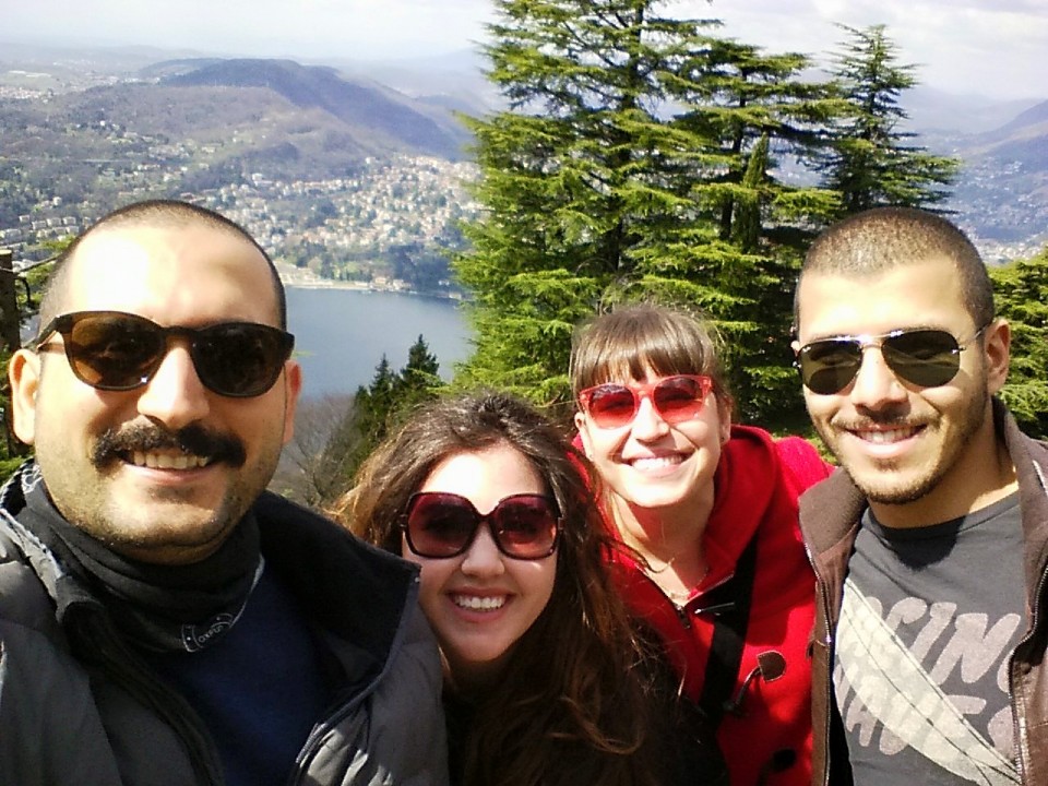 Recep, Elif, Beril'le İtalya Como gezimiz. Nisan 2015.